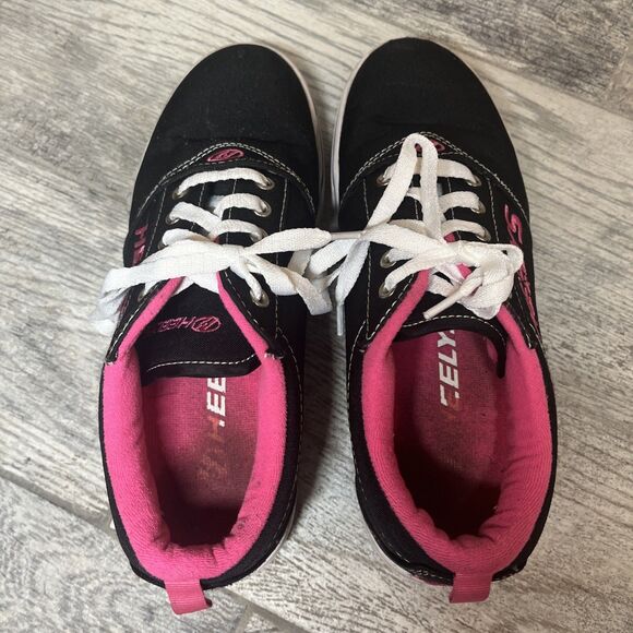 Heelys Girls Skate Shoes Black Pink Youth Size 6 Roller Sneakers - Picture 8 of 10